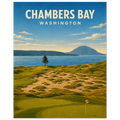 Chambers Bay Golf Poster – Washington Golf Wall Art