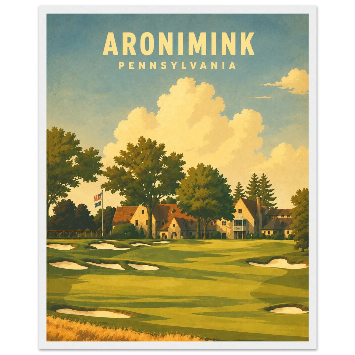 Aronimink Golf Club Poster – Pennsylvania Golf Wall Art