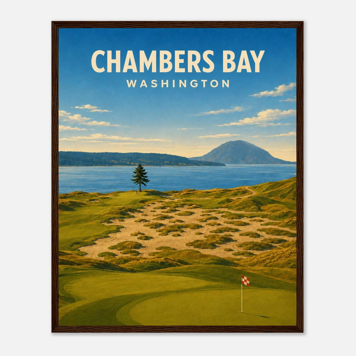 Chambers Bay Golf Poster – Washington Golf Wall Art