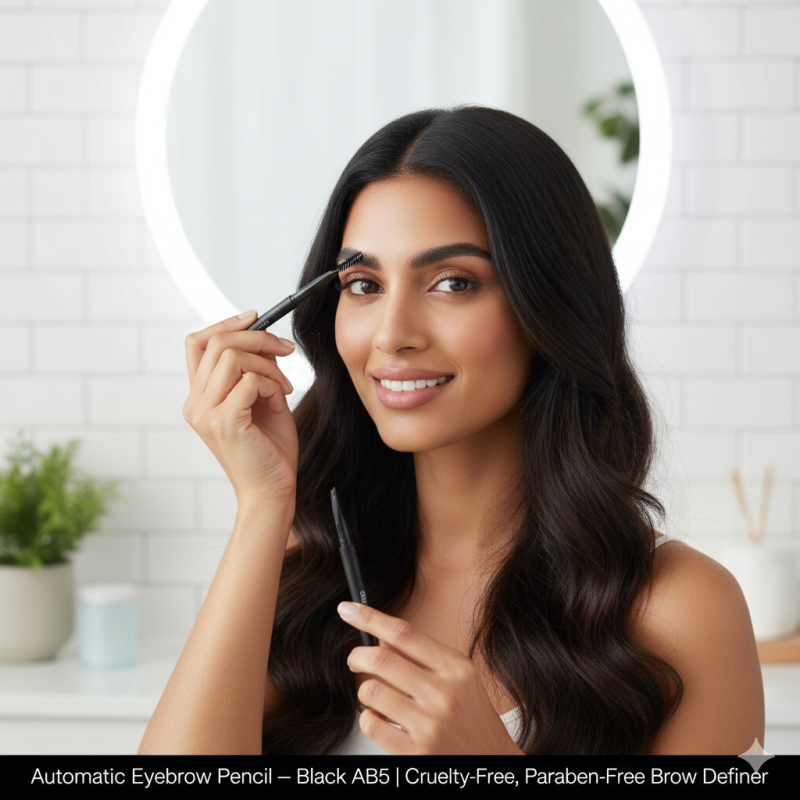 Automatic Eyebrow Pencil – Black AB5 | Cruelty-Free, Paraben-Free Brow Definer