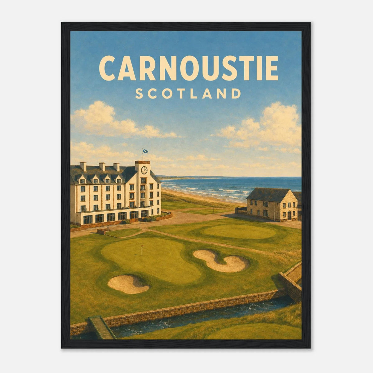 Carnoustie Golf Poster – Scotland Links Golf Print