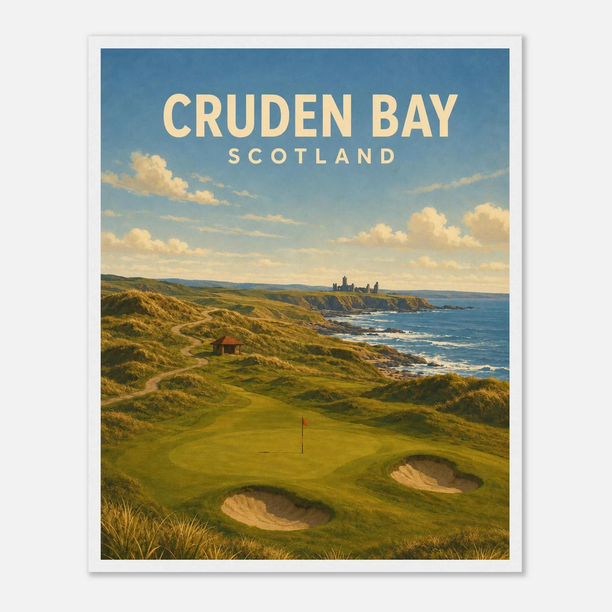 Cruden Bay Golf Poster – Scotland Links Golf Wall Art