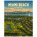 Miami Beach Golf Poster – Florida Golf Wall Art