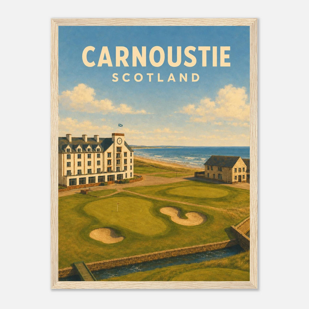 Carnoustie Golf Poster – Scotland Links Golf Print