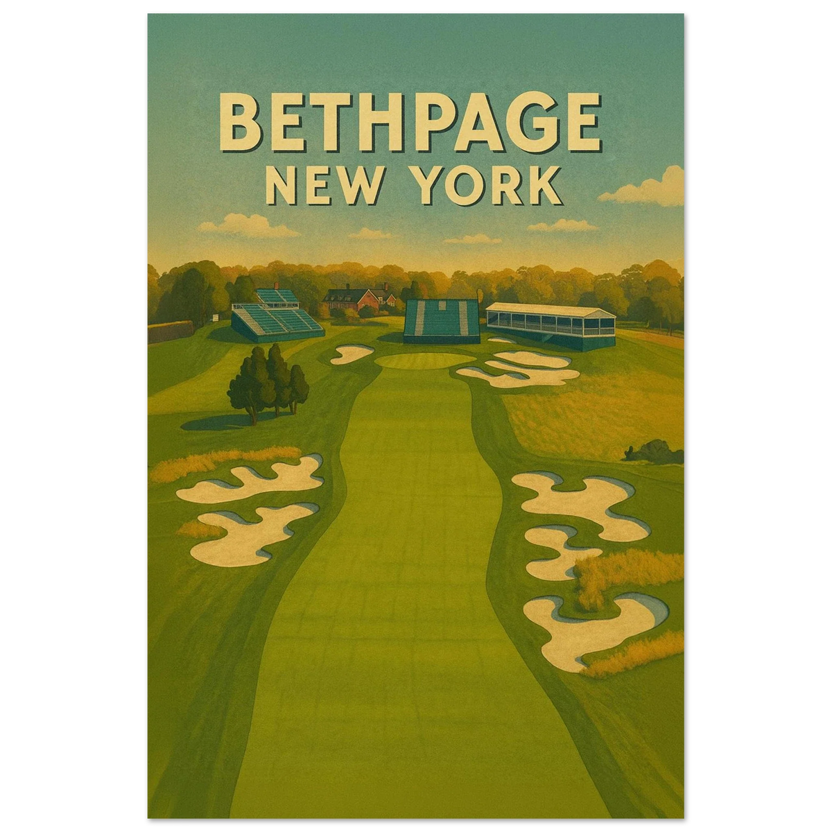 Bethpage Black Golf Poster – New York Golf Wall Art