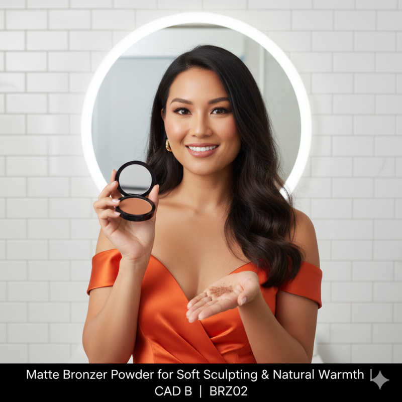 Matte Bronzer Powder for Soft Sculpting & Natural Warmth | CAD B | BRZ02