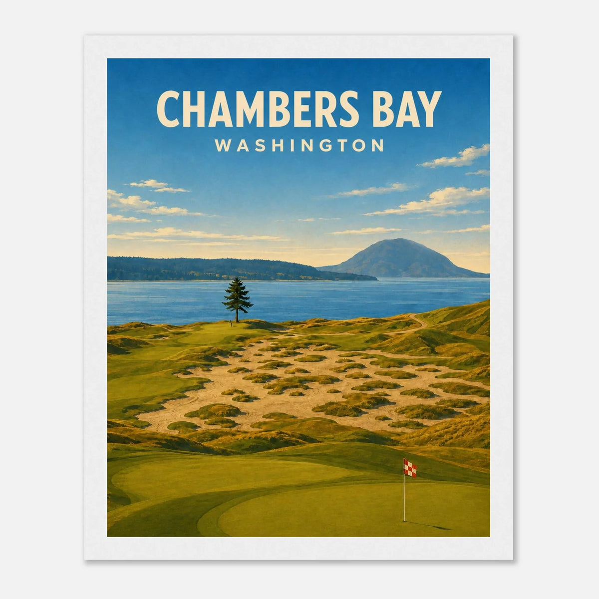 Chambers Bay Golf Poster – Washington Golf Wall Art