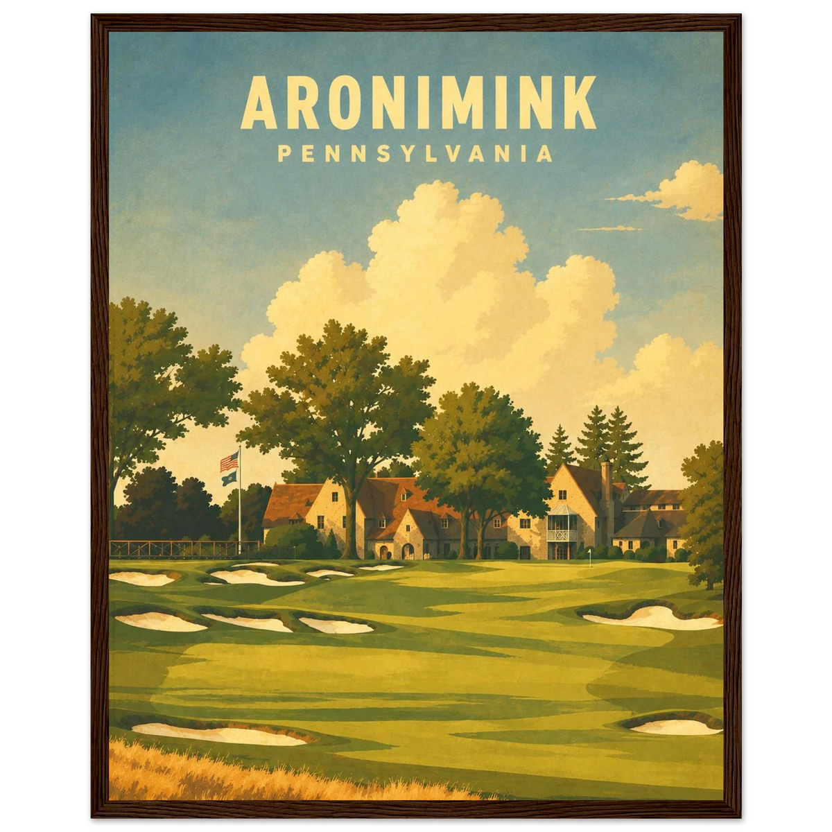 Aronimink Golf Club Poster – Pennsylvania Golf Wall Art