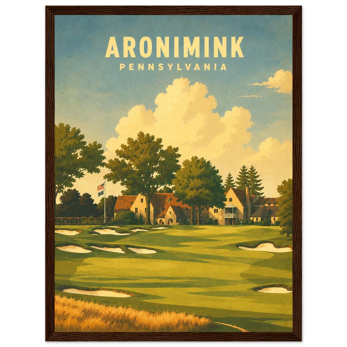 Aronimink Golf Club Poster – Pennsylvania Golf Wall Art