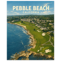 Pebble Beach 18th Hole Golf Poster – California Golf Art