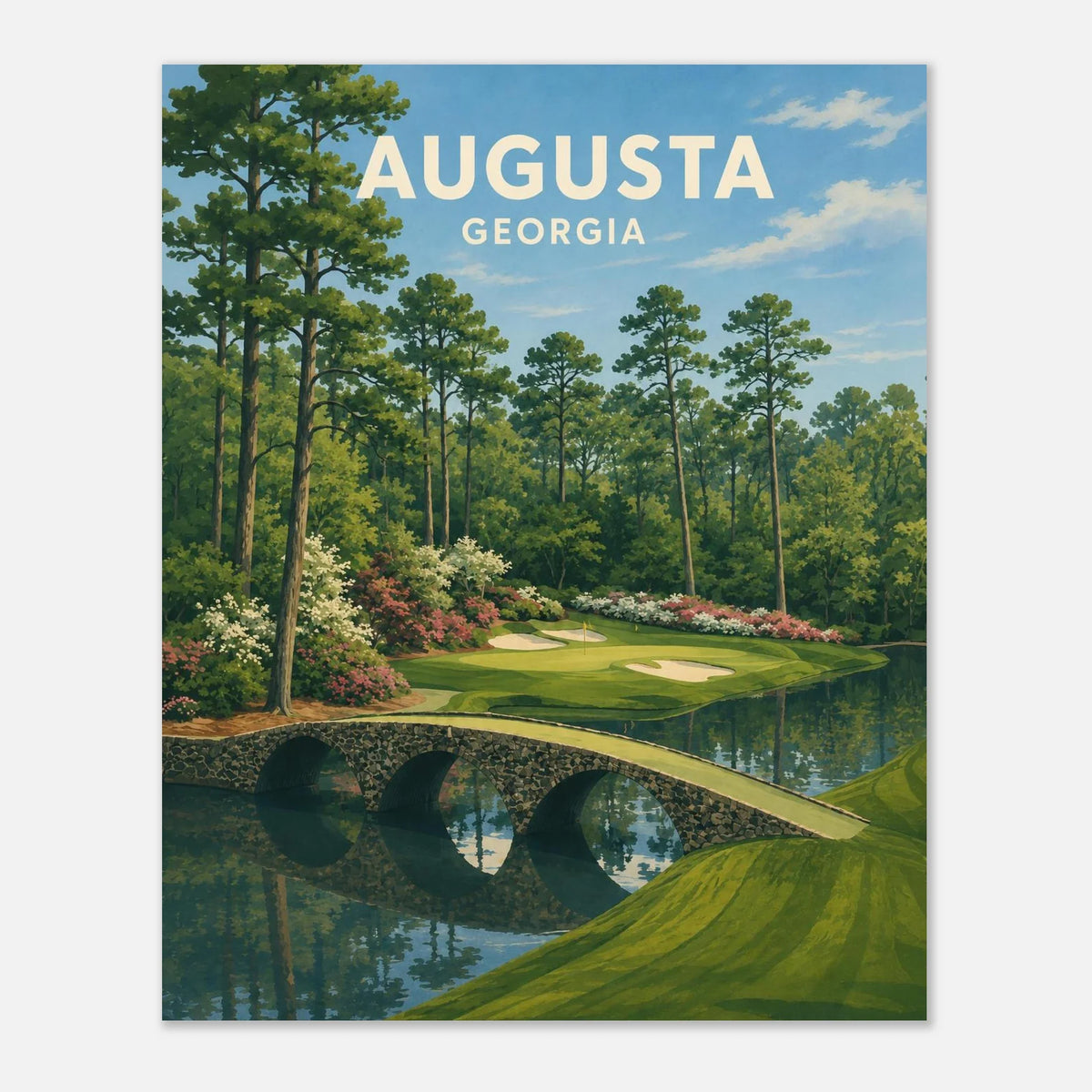 Augusta Golf Poster – Georgia Golf Course Wall Art