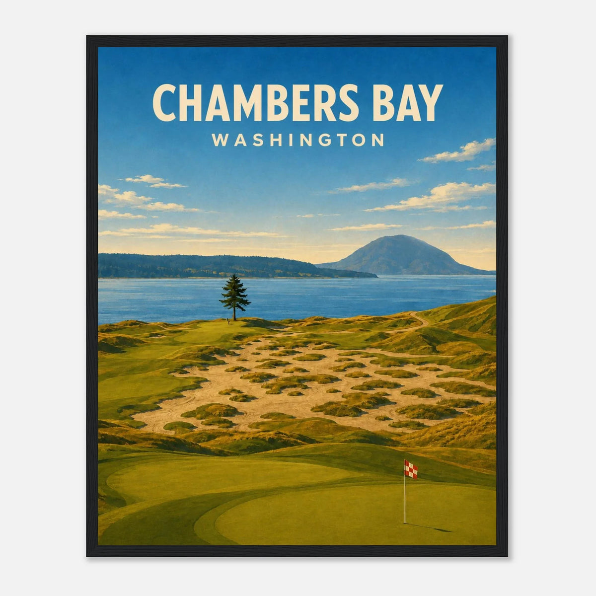 Chambers Bay Golf Poster – Washington Golf Wall Art