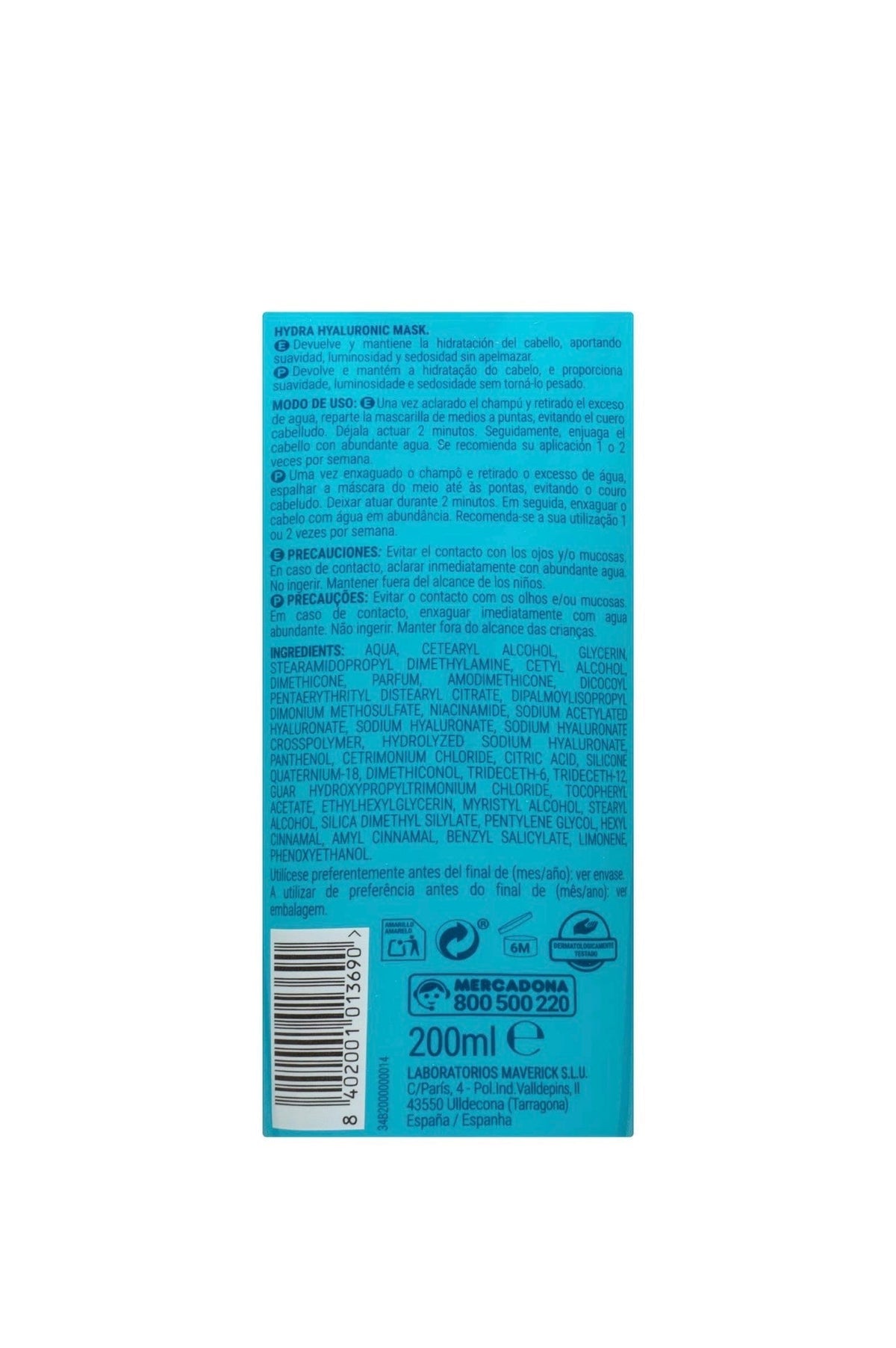 Deliplus - Masque Hydratant Acide Hyaluronique