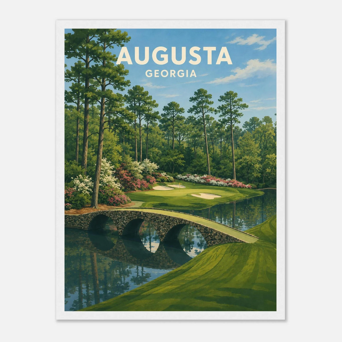 Augusta Golf Poster – Georgia Golf Course Wall Art