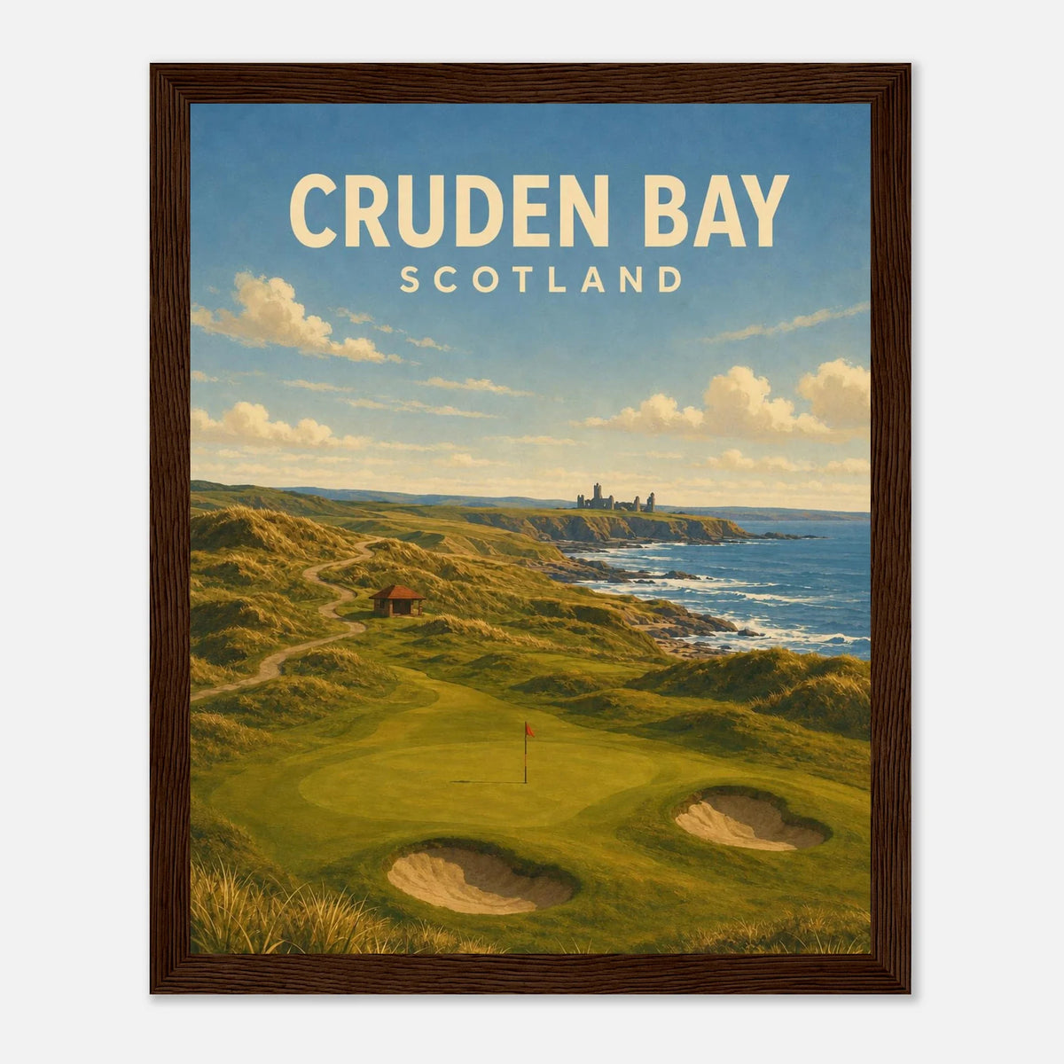 Cruden Bay Golf Poster – Scotland Links Golf Wall Art