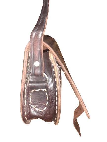 Bolso redondo labrado hebilla pequeño
