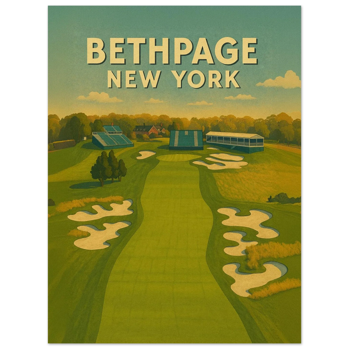 Bethpage Black Golf Poster – New York Golf Wall Art