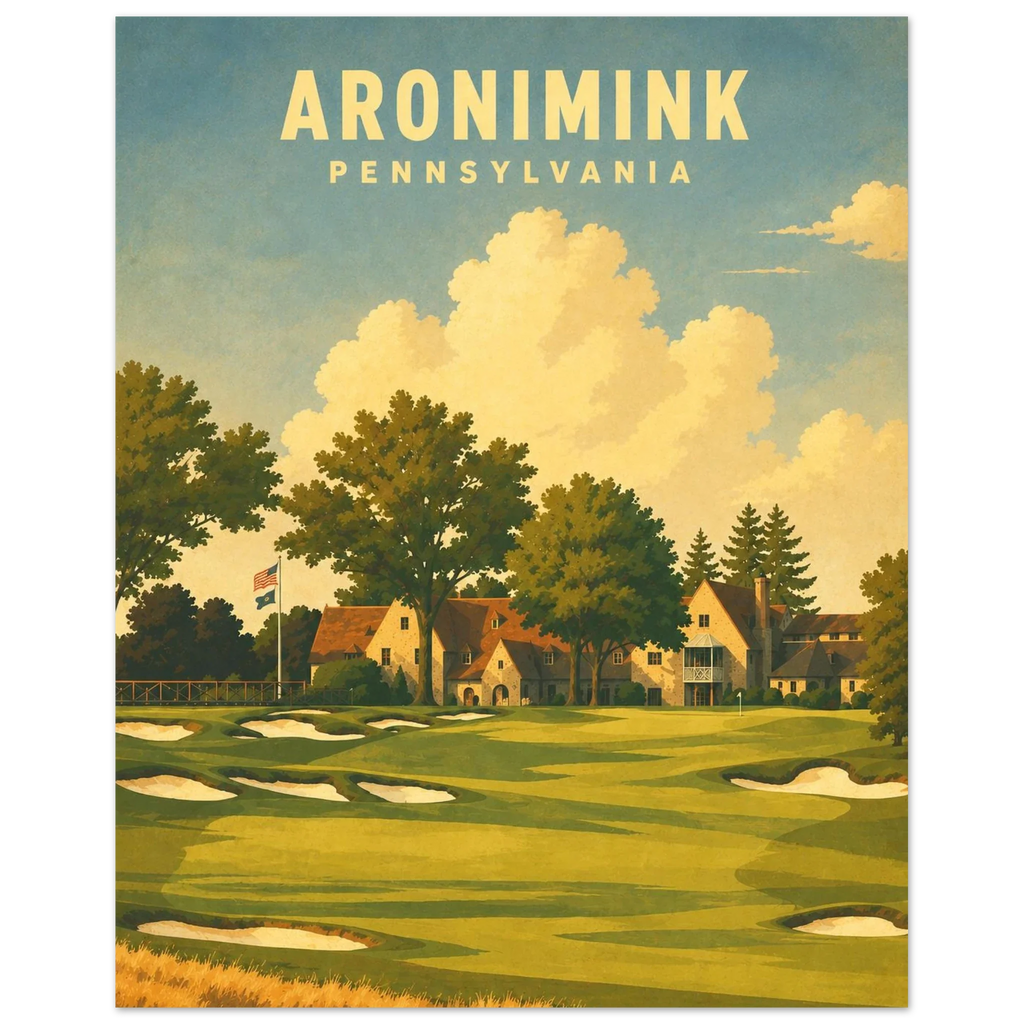 Aronimink Golf Club Poster – Pennsylvania Golf Wall Art