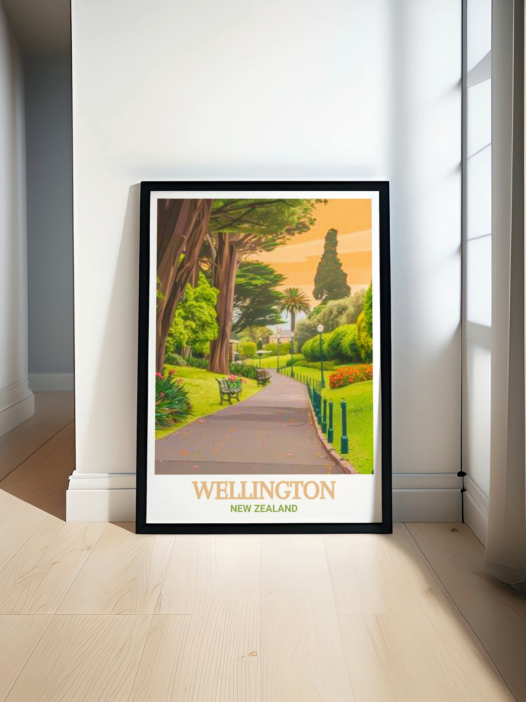 Wellington Poster - Wellington Botanic Garden Art Print - New Zealand Wall Print - New Zealand Travel Poster-0