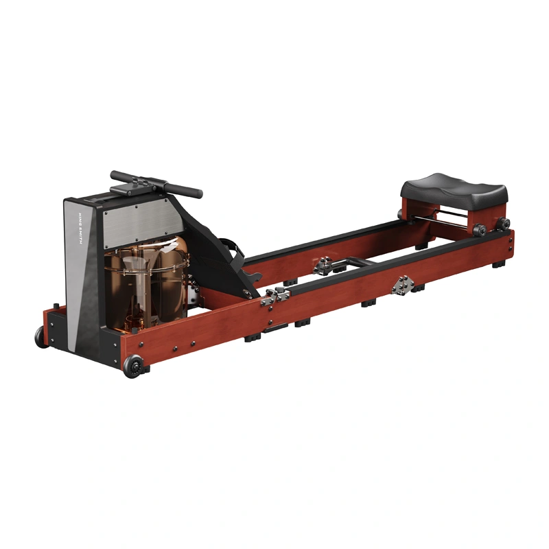 KINGSMITH FITNESS WM10 PRO összecsukható evezőgép víz+mágneses ellenállás vörös tölgy 089223