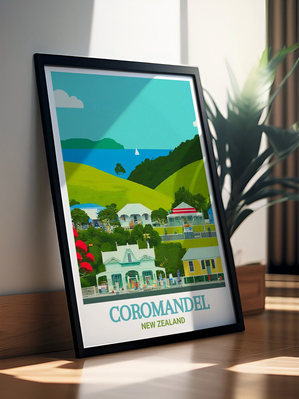 Coromandel  Poster print - Coromandel Town Print Poster - New Zealand Canvas Art - New Zealand Travel Poster-3
