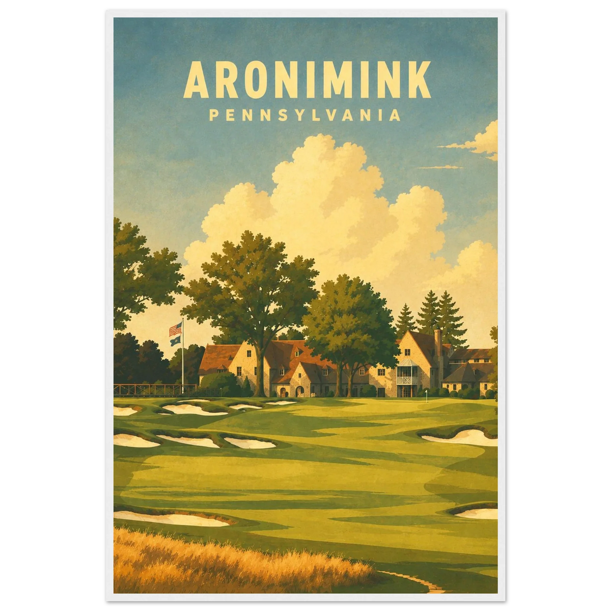 Aronimink Golf Club Poster – Pennsylvania Golf Wall Art