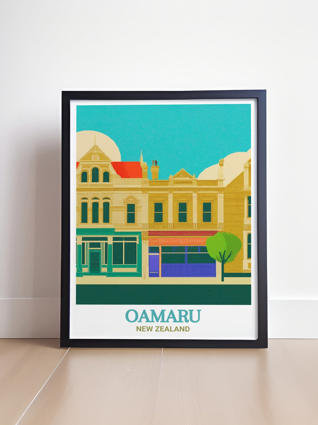 Oamaru Travel Print - Oamaru Victorian Precinct Wall Art - New Zealand Travel Poster - New Zealand Wall Print-1