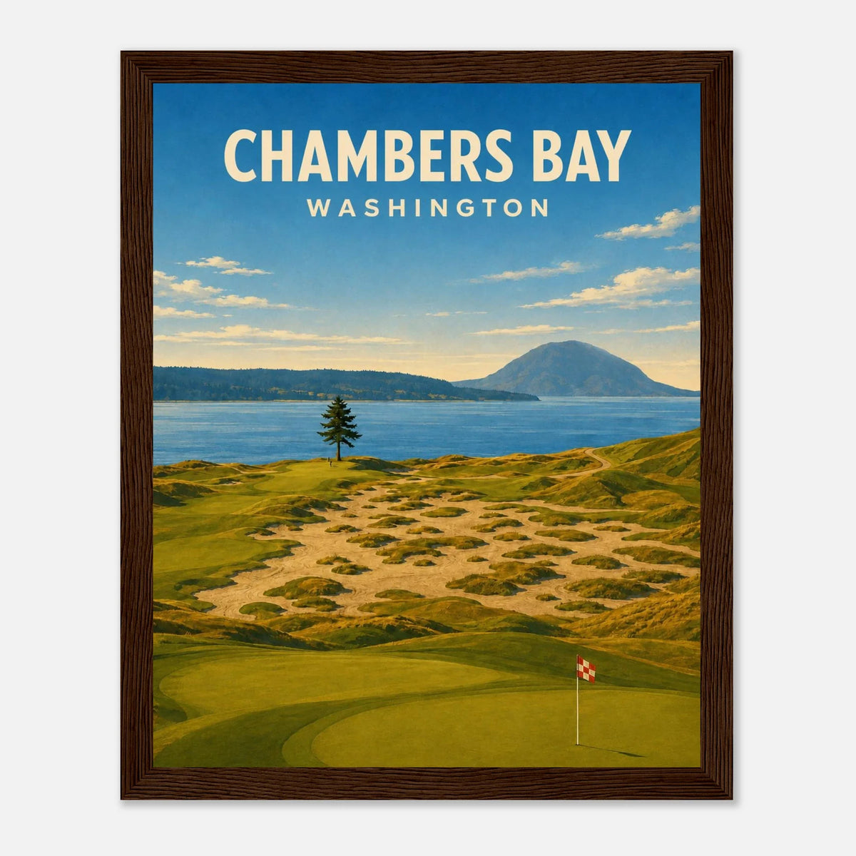 Chambers Bay Golf Poster – Washington Golf Wall Art