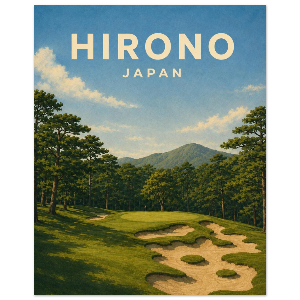 Hirono Golf Club Poster – Japan Golf Course Art