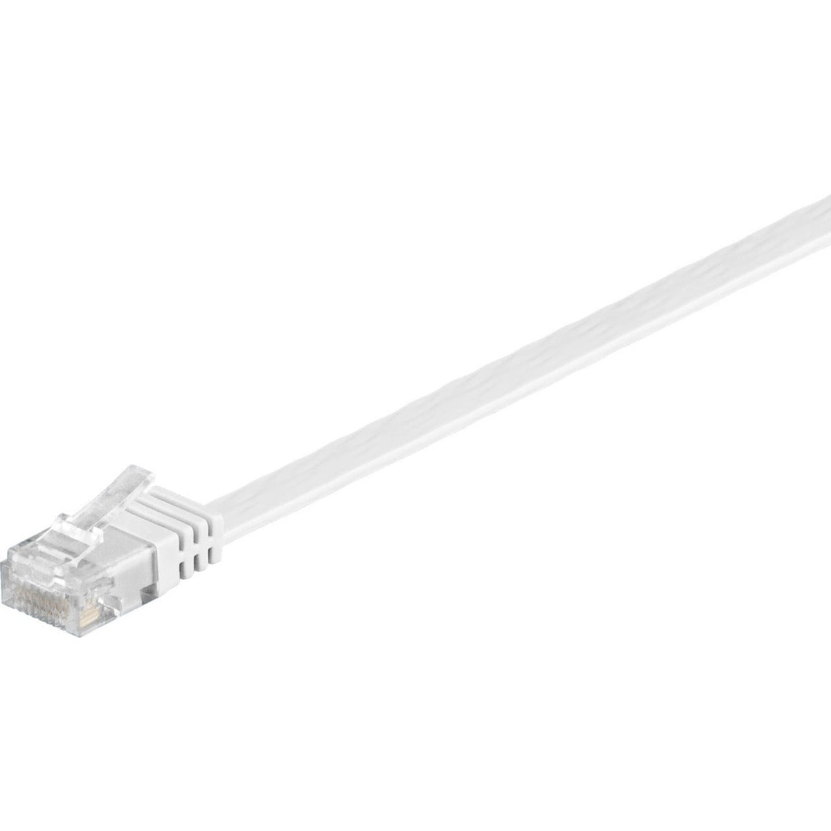 Goobay network cable rj-45 u utp with cat.5e (white, 20 meters, flat cable)
