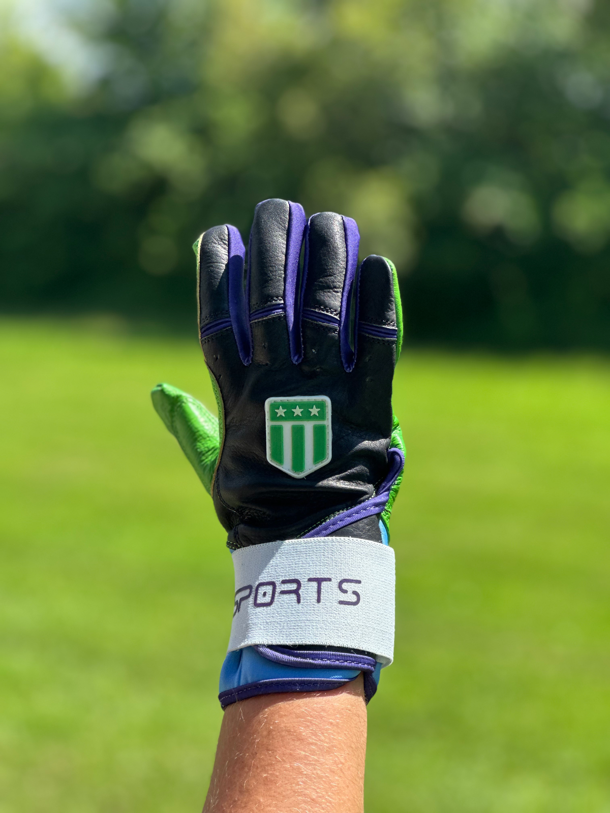 Tampa Bay City Long Cuff Black with Neon Green Palm