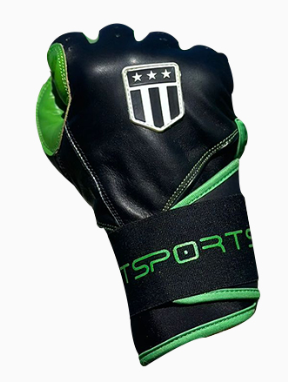 Long cuff Black with Lime Green Stock