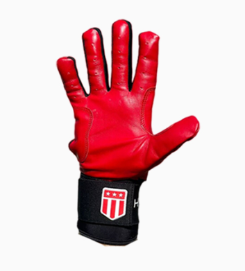 Long cuff All Red with Black Trim Stock