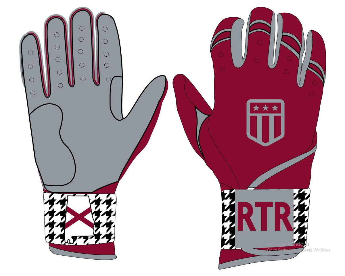 Roll Tide Roll Long Cuff Batting Glove