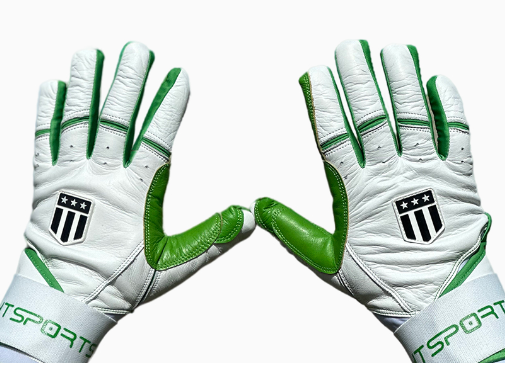 Long cuff Lime Green and White Stock