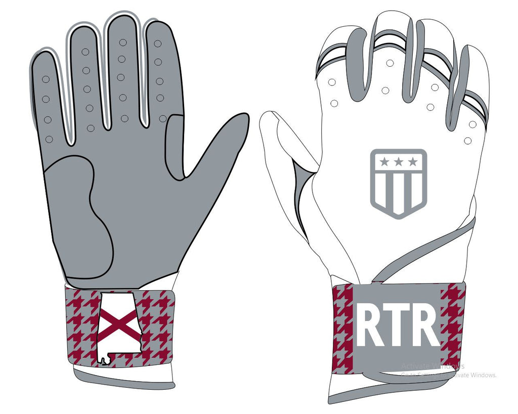 Roll Tide Roll Long Cuff Batting Glove