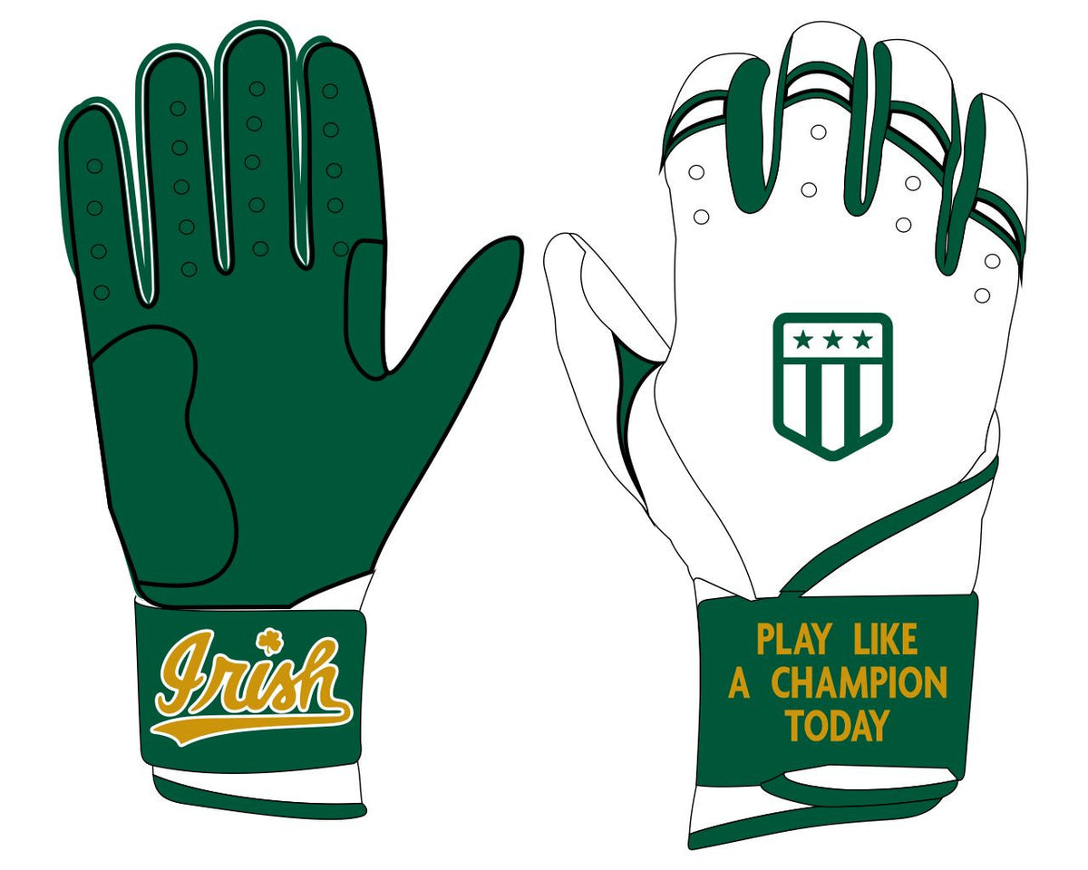 Luck of the Irish Long Cuff Batting Gloves
