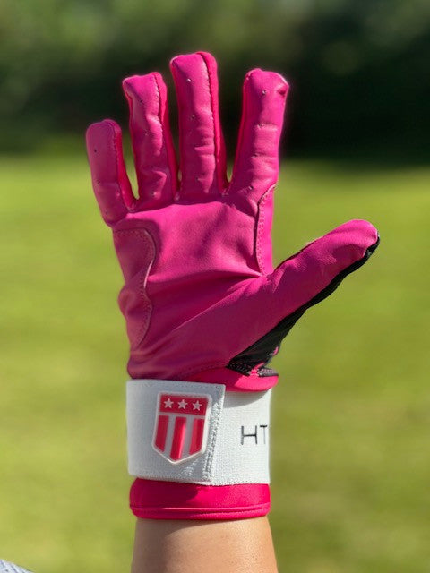 Long cuff Black with a Pink Palm Stock