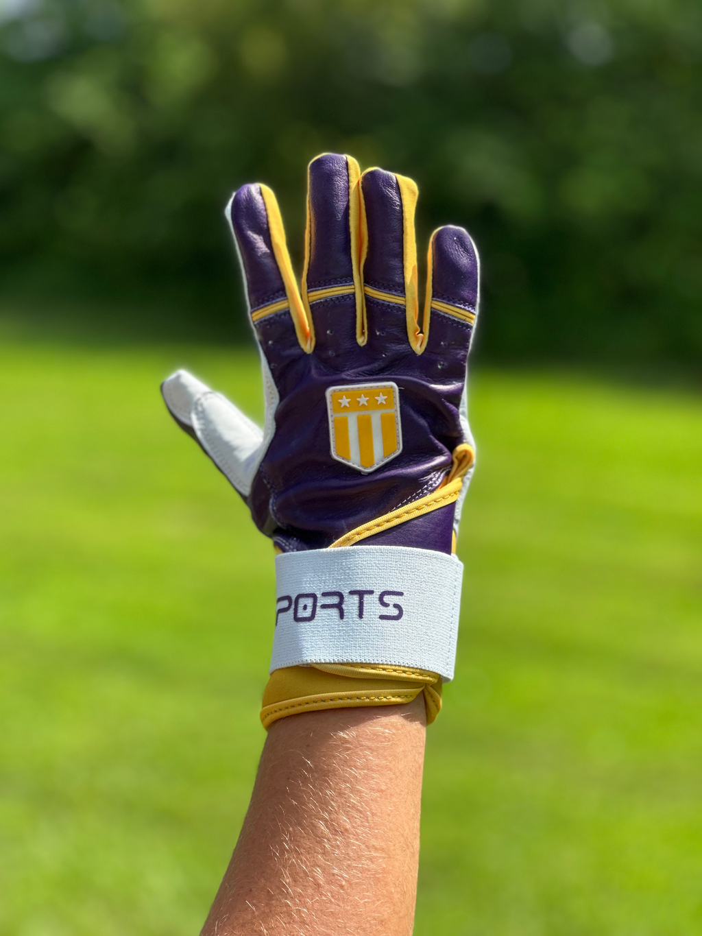 Long Cuff Purple with White Palm