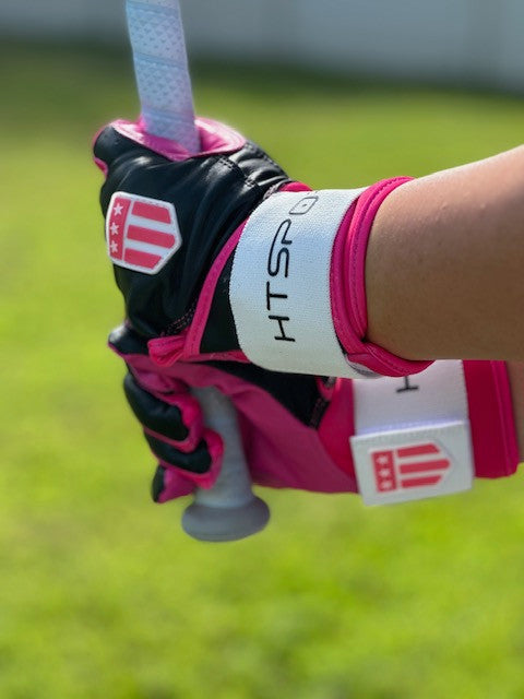 Long cuff Black with a Pink Palm Stock