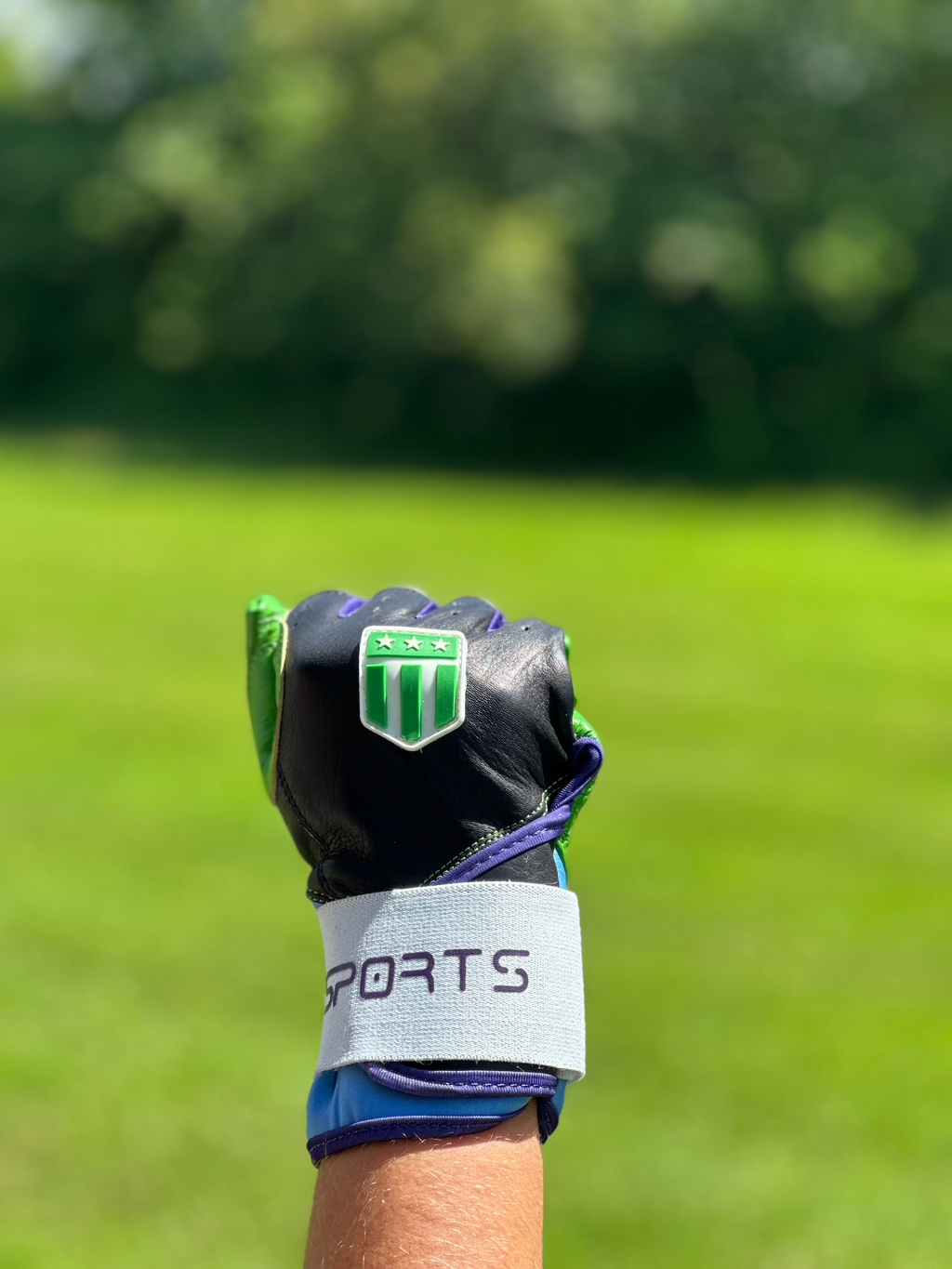 Tampa Bay City Long Cuff Black with Neon Green Palm