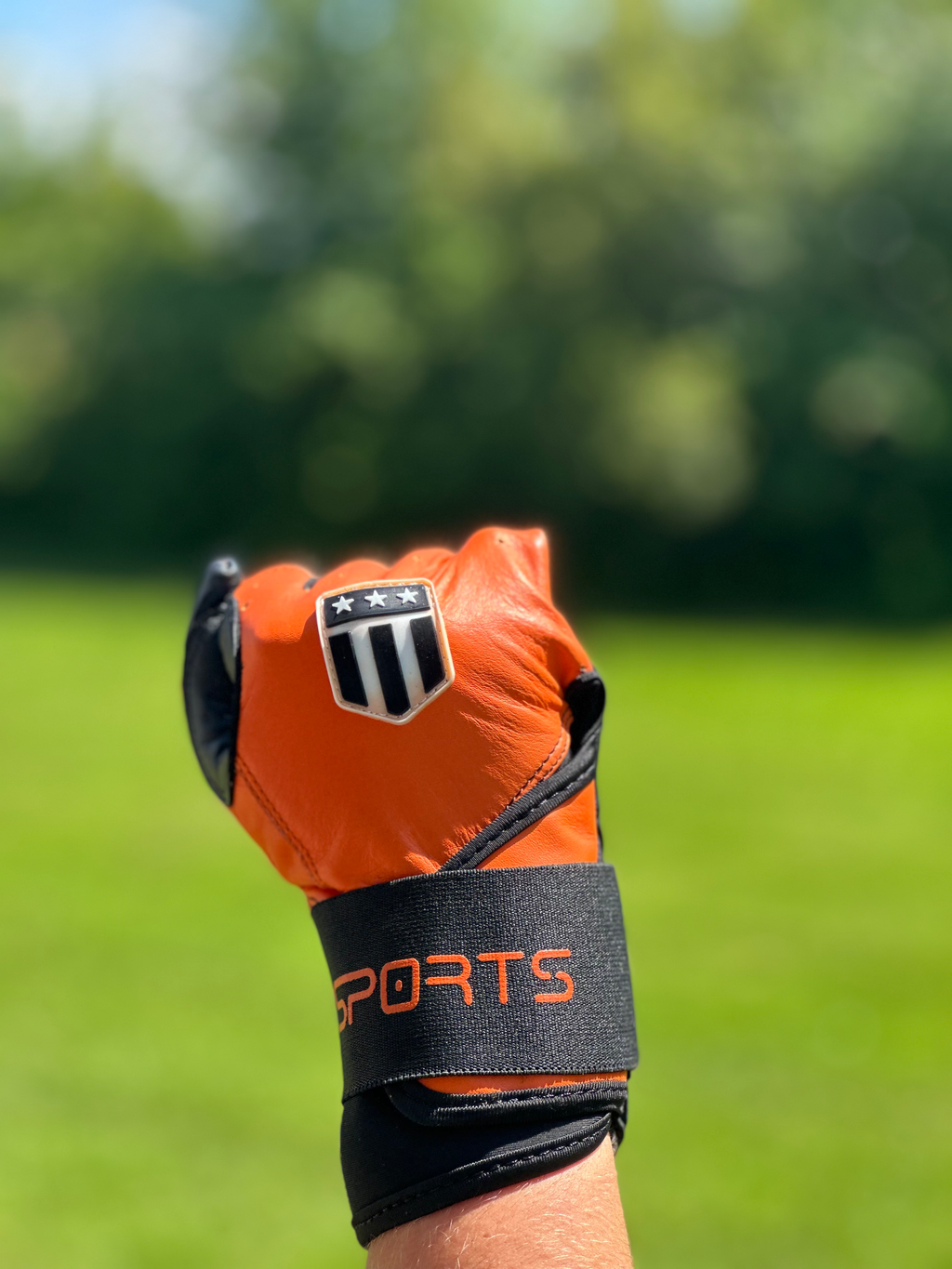 Long Cuff Orange with Black Palm