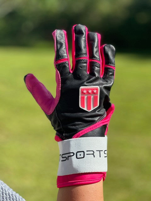 Long cuff Black with a Pink Palm Stock