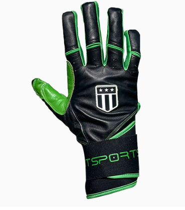 Long cuff Black with Lime Green Stock