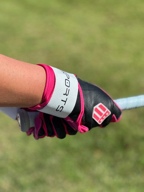 Long cuff Black with a Pink Palm Stock