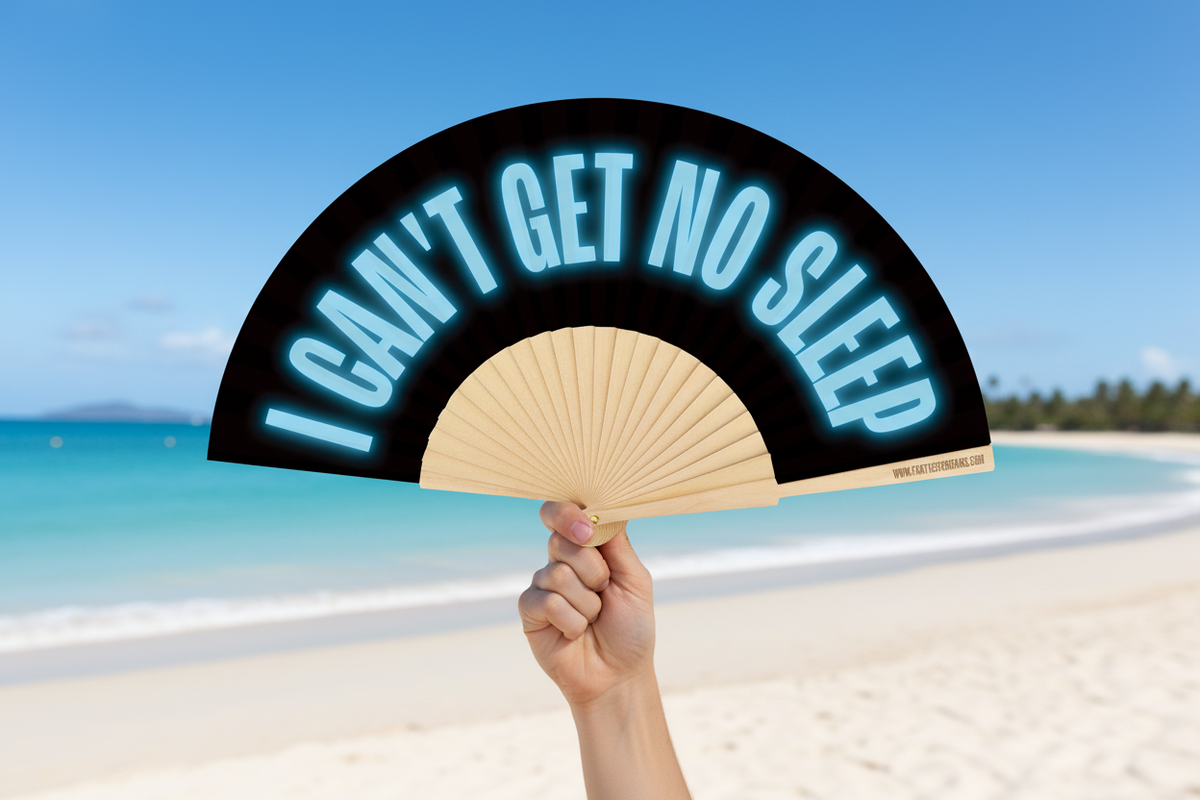 I Can't Get No Sleep Slogan 23cm fan