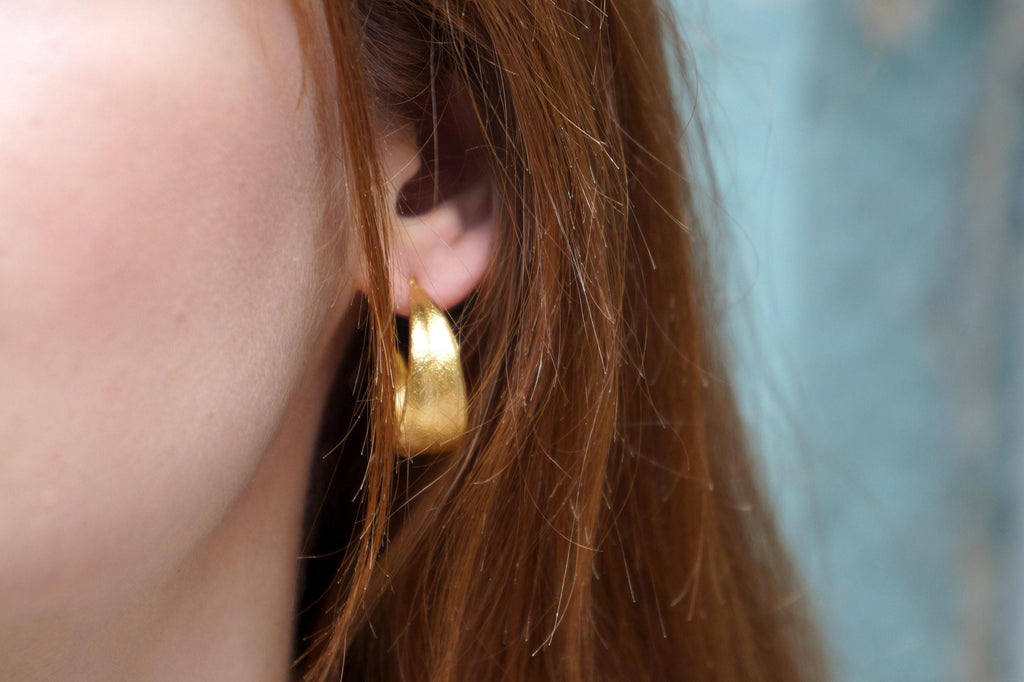 Real Olive Leaf Hoop Earrings, Handmade Nature Jewelry, Organic Botanical Hoops, Gift for Peace & Protection, Gold or Sterling Silver 925