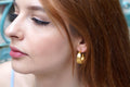 Real Olive Leaf Hoop Earrings, Handmade Nature Jewelry, Organic Botanical Hoops, Gift for Peace & Protection, Gold or Sterling Silver 925