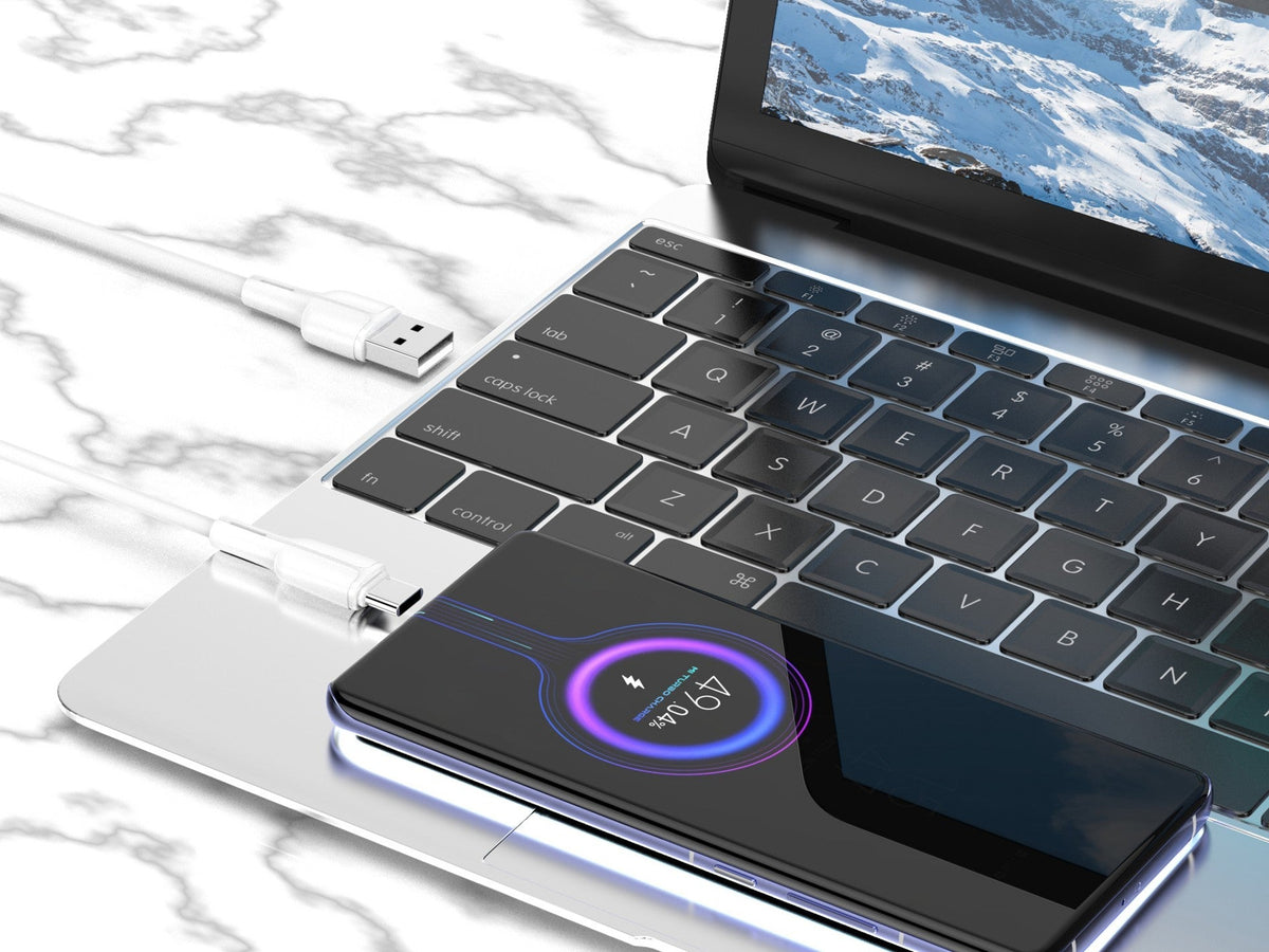Techancy Cabo De Dados Usb-Type-C Branco 1M TB1715,Carregamento Rápido De 2,4 A, Suporta Transmissão De Dados, Material Pvc