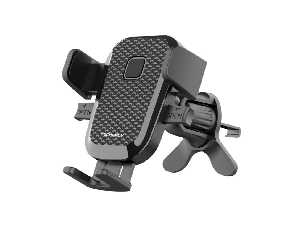Techancy Suporte Para Telemóvel Para Automóvel Ti2292, Operação Com Uma Mão, Abertura E Fecho Automáticos, Material Abs.